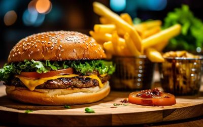 Burger Cheese with Fries